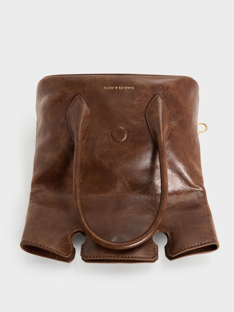 Aveline Front-Flap Crossbody Bag, Pecan Brown, hi-res