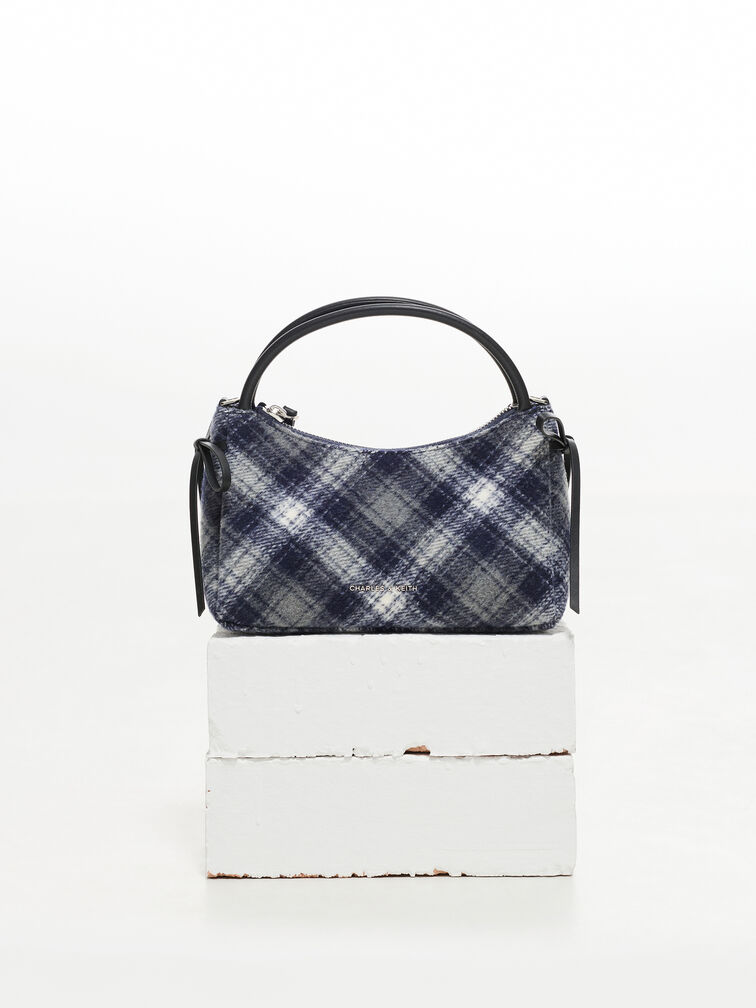 Hazel Checkered Top Handle Bag, Multi, hi-res
