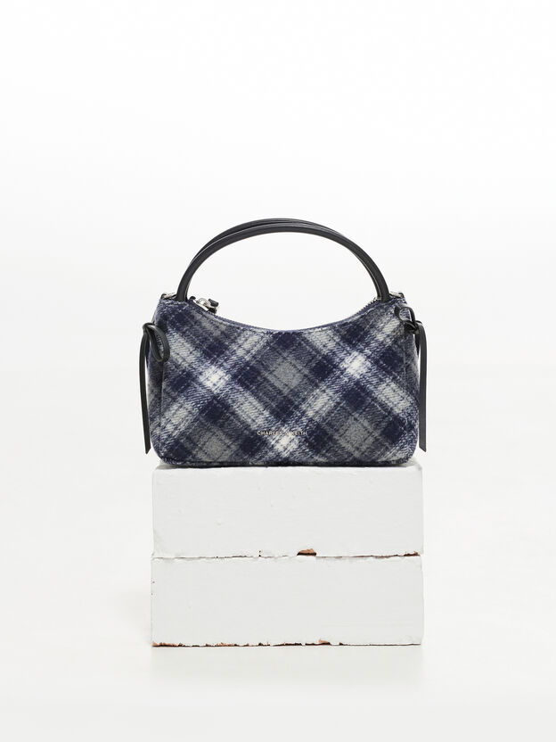 Hazel Checkered Top Handle Bag, Multi, hi-res