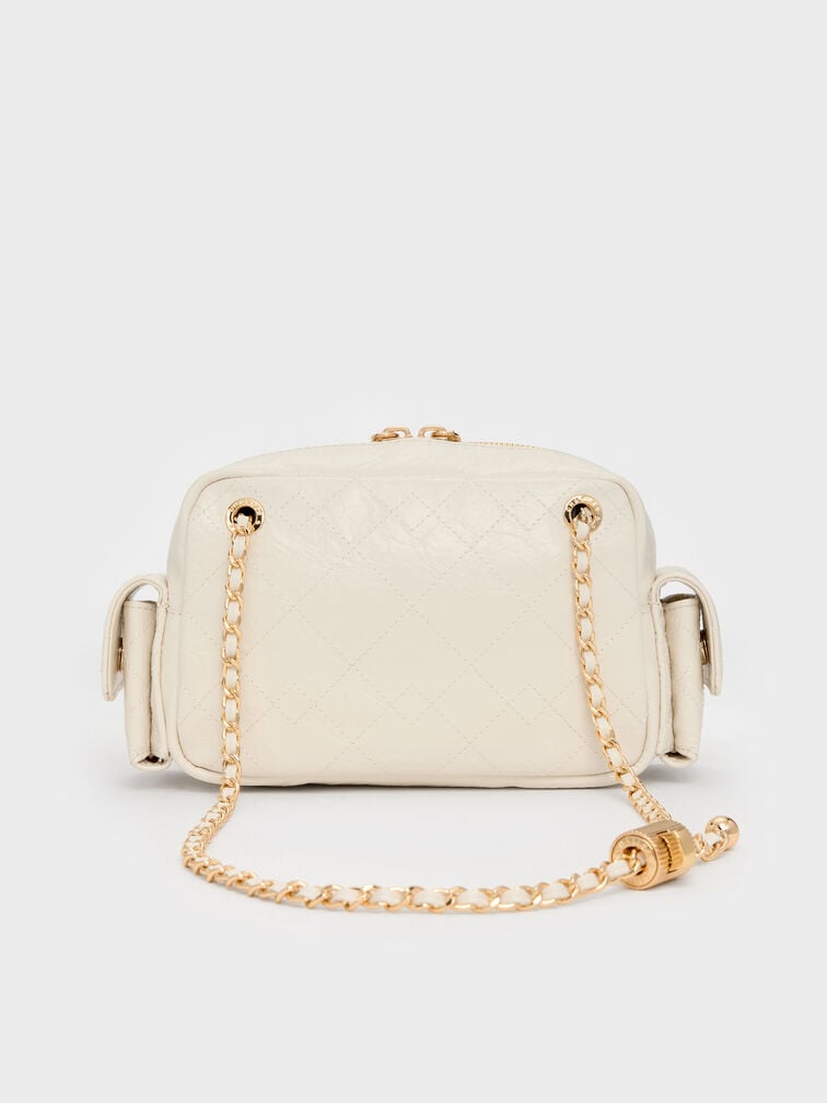 Duo Quilted Crossbody Bag, Cream, hi-res