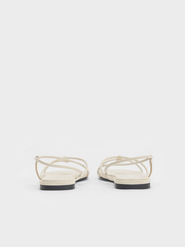 Square-Toe Strappy Sandals, Chalk, hi-res