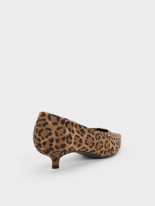 Emelia Leopard-Print Kitten Heels, Animal Print Natural, hi-res
