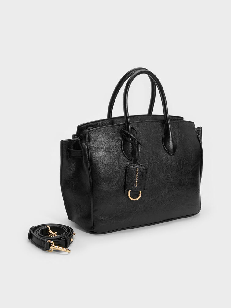 Large Ginevra Tote Bag, Black, hi-res