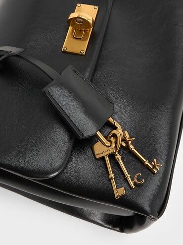 Kerry Chain-Handle Crossbody Bag, Black, hi-res