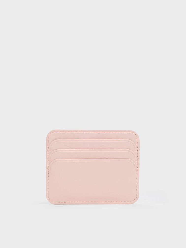 Cleo Quilted Card Holder, Soft Pink, hi-res