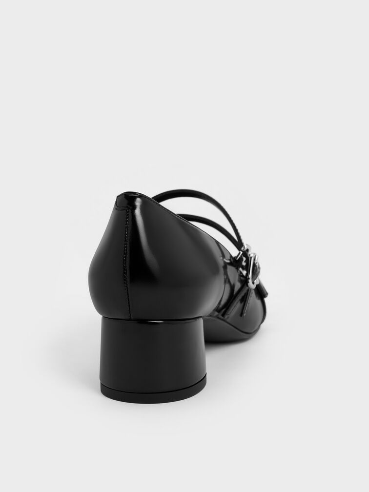 Janis Double-Strap Mary Jane Pumps, Black Box, hi-res
