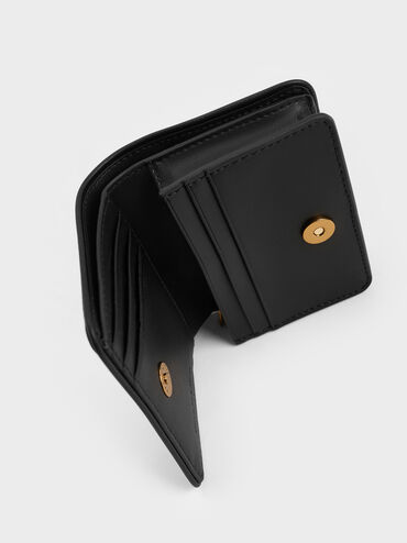 Lyla Knotted-Strap Wallet, Black, hi-res