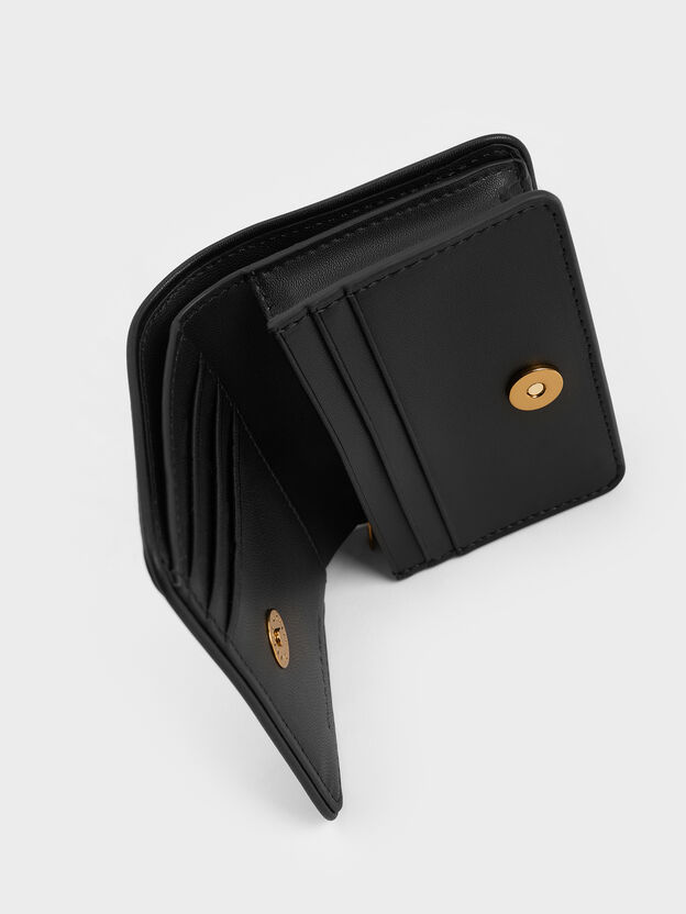 Lyla Knotted-Strap Wallet, Black, hi-res