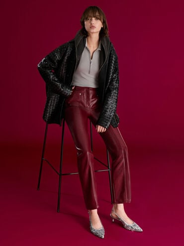 Ruthie Sequinned Slingback Pumps, Silver, hi-res