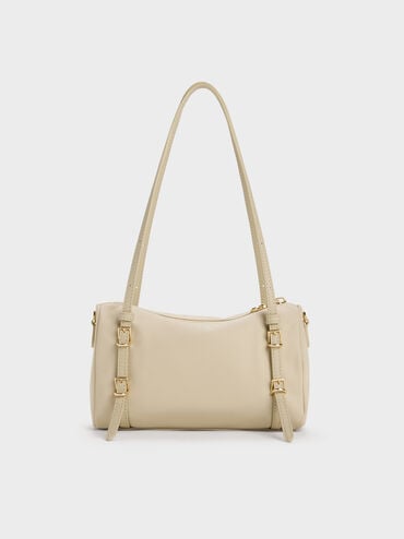 Mini Levy Nylon Shoulder Bag, Dusted Oat, hi-res