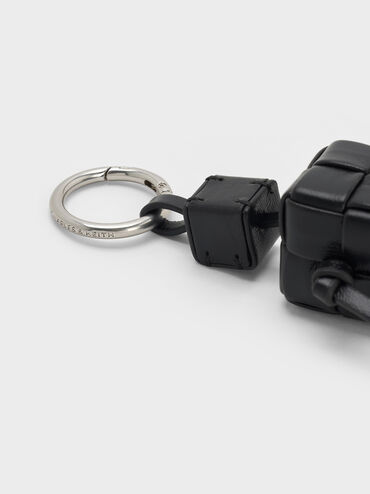 Ivette Woven Robot Bag Charm, Noir, hi-res