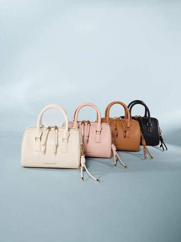 Everleigh Bowling Bag, Cream, hi-res