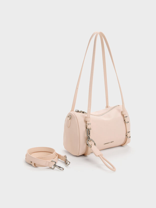 Mini Levy Nylon Shoulder Bag, Soft Pink, hi-res