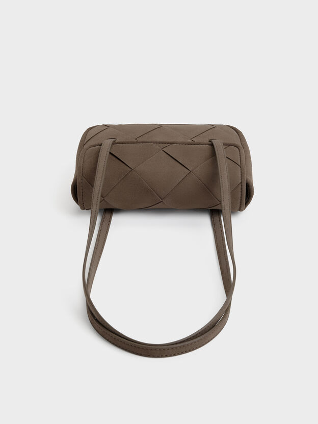 Maribel Woven Shoulder Bag, Stone Grey, hi-res