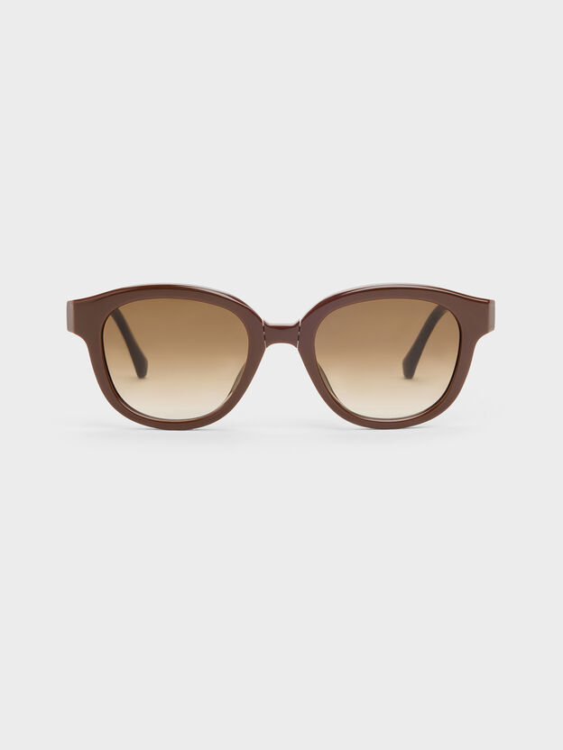 Brea Round Sunglasses, Pecan Brown, hi-res