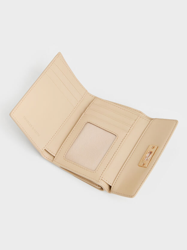 Tricha Turn-Lock Wallet, Sand Beige, hi-res