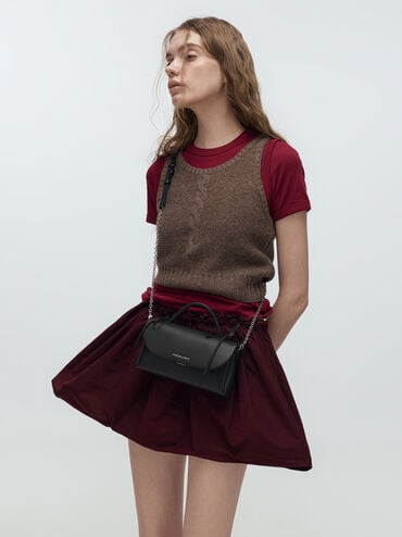 Hazel Bow Wallet On Chain, Noir, hi-res