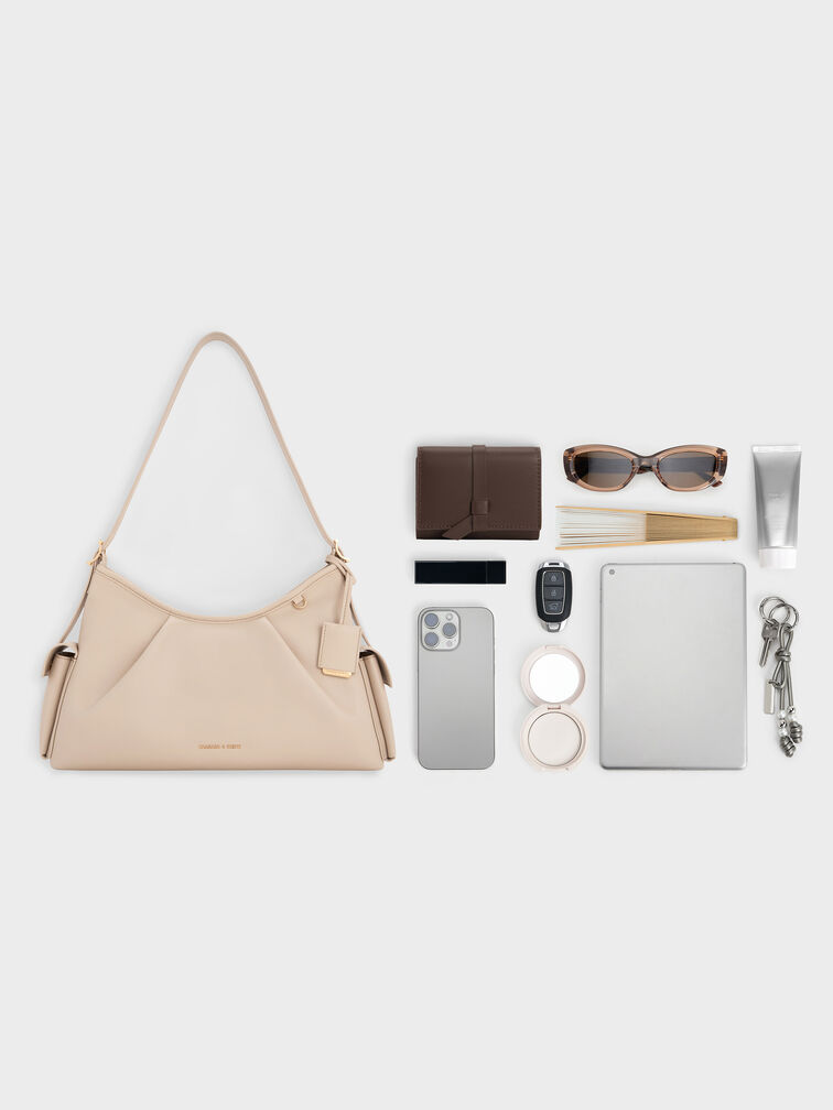 Khai Side-Pocket Shoulder Bag, Oat, hi-res