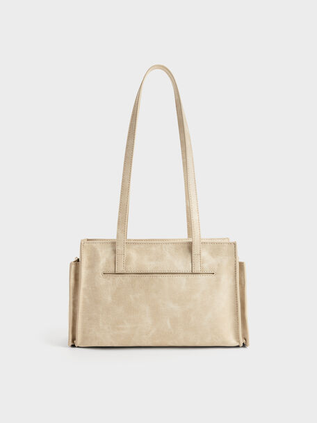 Zevon Multi-Pocket Tote Bag, Sand, hi-res