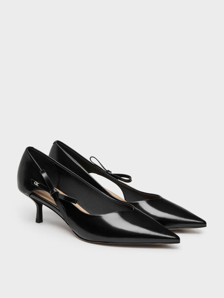 Anastasia Leather Kitten Heels, Black Box, hi-res