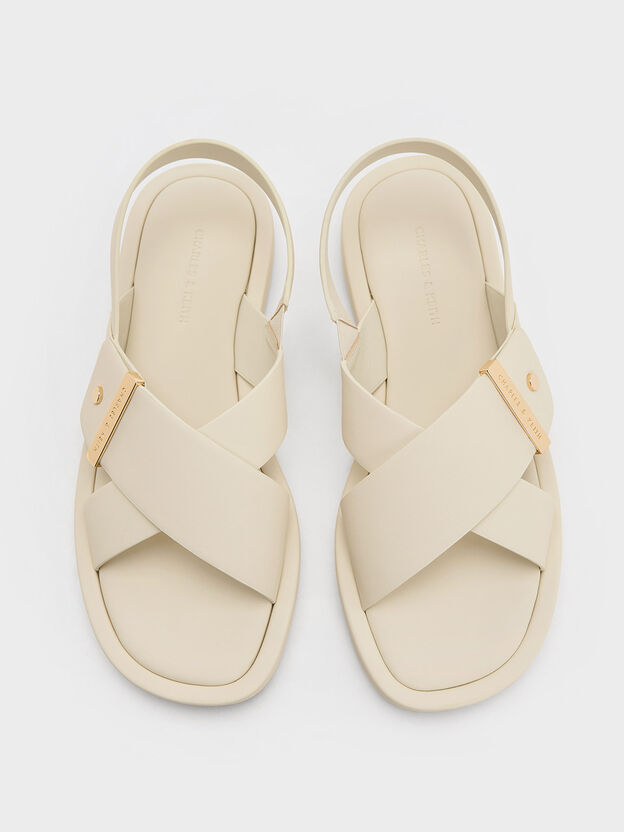 Audra Crossover Slingback Sandals, Chalk, hi-res