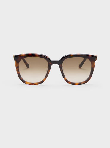 Paige Bow Square Sunglasses, T. Shell, hi-res