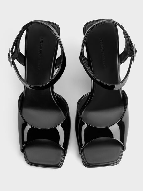 Patent Translucent-Heel Wedges, Black Patent, hi-res
