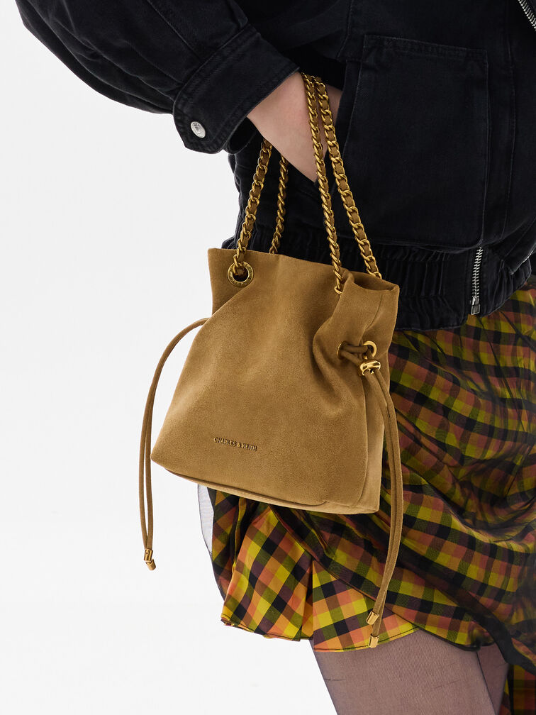 Arya Recycled Suede Braided-Strap Double-Handle Crossbody Bag, Sahara Sand, hi-res