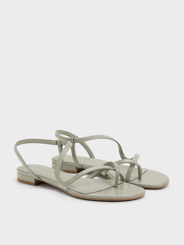 Arden Wavy Toe-Ring Sandals, Mint Green, hi-res