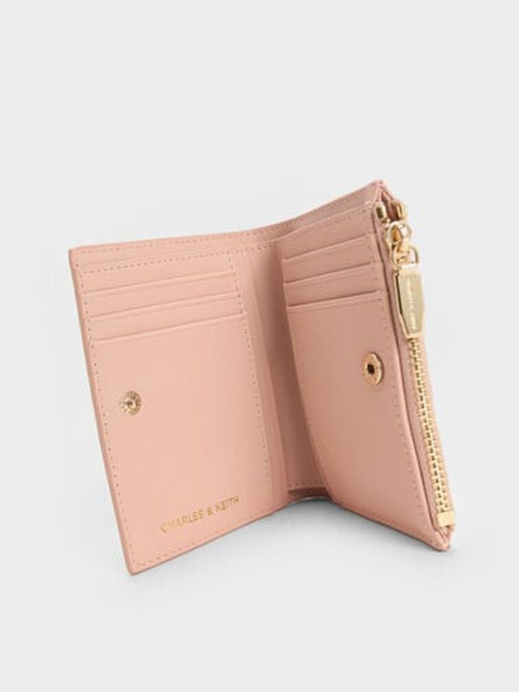 Harmonee Top Zip Small Wallet, Light Pink, hi-res
