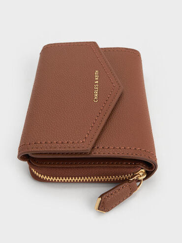 Stitch Trim Envelope Wallet, Chocolate, hi-res