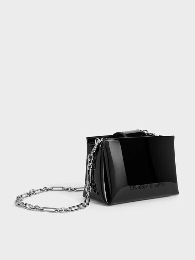 Bosie Patent Micro Bag, Noir, hi-res