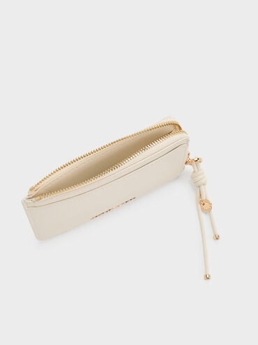 Everleigh Zip-Around Card Holder, Cream, hi-res