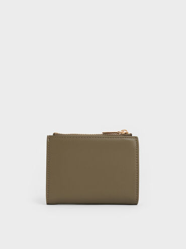 Midori Geometric Top-Zip Wallet, Deep Olive, hi-res