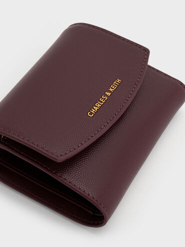 Briony Curved Flap Wallet, Wineberry Red, hi-res