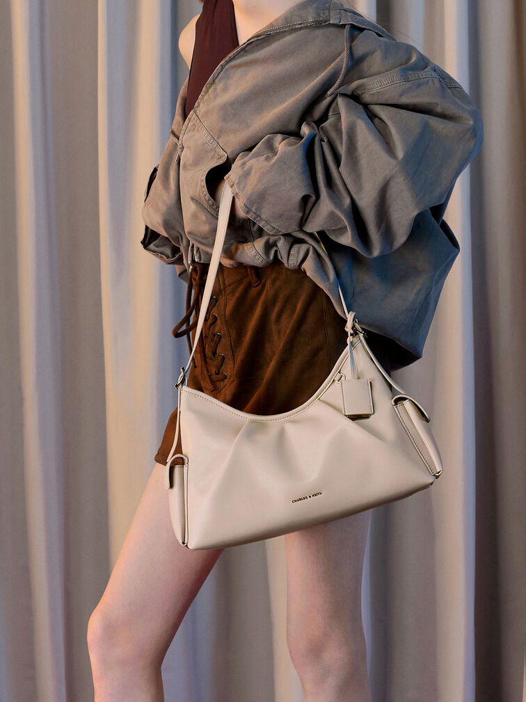 Khai Side-Pocket Shoulder Bag, Oat, hi-res