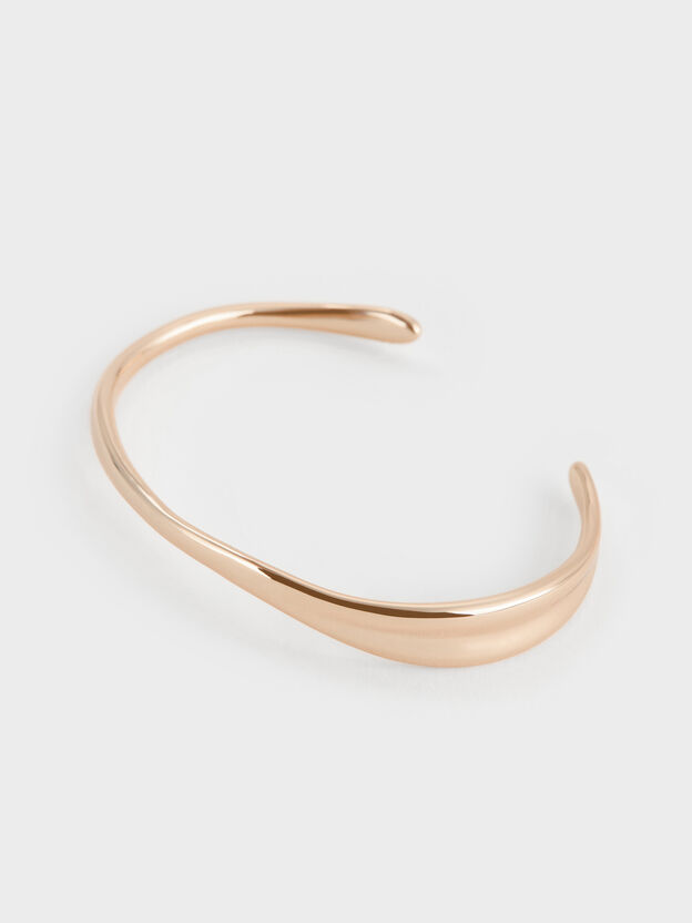 Donora Sculptural Cuff Bangle, Rose Gold, hi-res