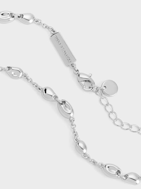 Donora Sculptural-Bead Chain Bracelet, Silver, hi-res