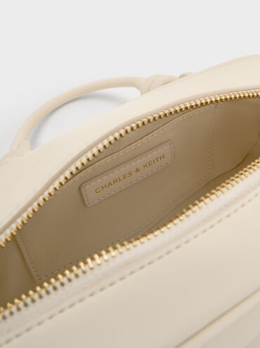 Sammie Knotted-Handle Elongated Bag, Cream, hi-res