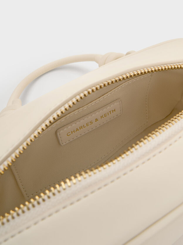 Sammie Knotted-Handle Boxy Bag, Cream, hi-res