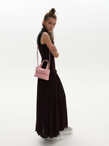 Aravis Bow Bucket Bag​, Pink, hi-res