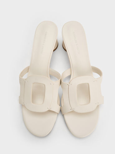 Easley Cut-Out Heeled Sandals, Chalk, hi-res