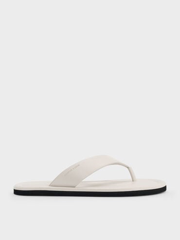 Trinah Thong Sandals, White, hi-res