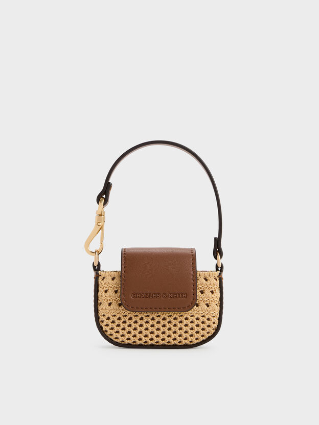 Ida Knitted Micro Pouch, Beige, hi-res
