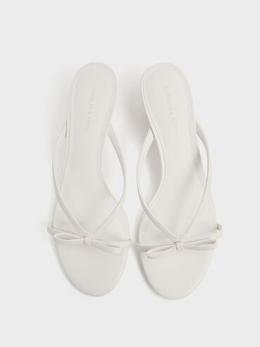Sonali Bow Strawberry-Heel Mules, White, hi-res