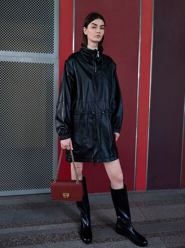 Everline Braided-Strap Shoulder Bag, Burgundy, hi-res