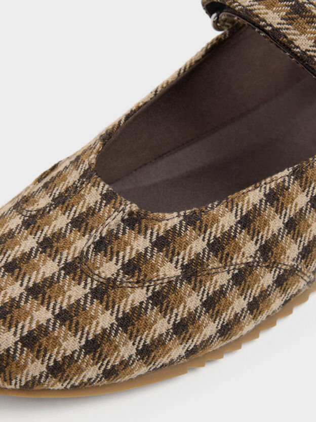 Jace Leather Checkered Mary Jane Sneakers, Multi, hi-res