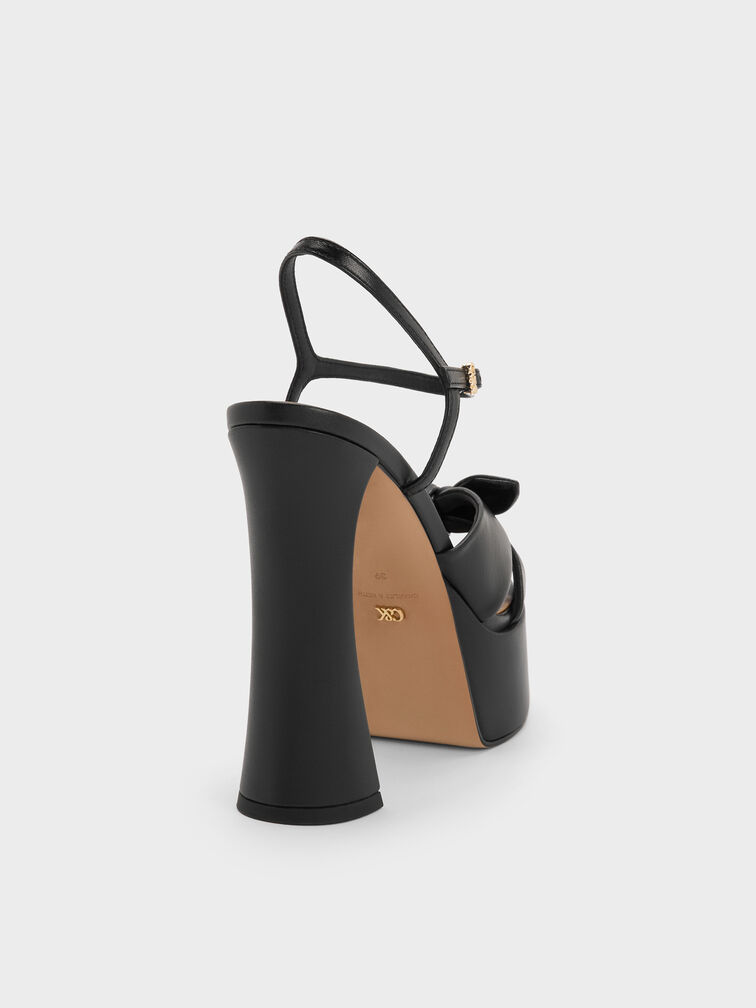 Jayce Leather Platform Sandals, Black, hi-res
