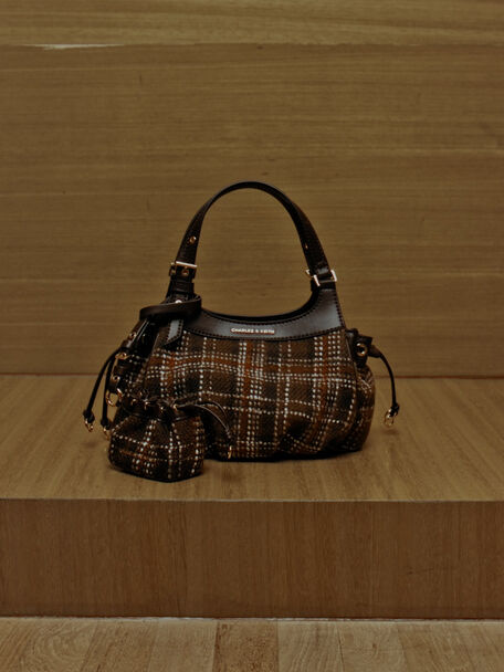 Lillith Checkered Micro Pouch, Multi, hi-res