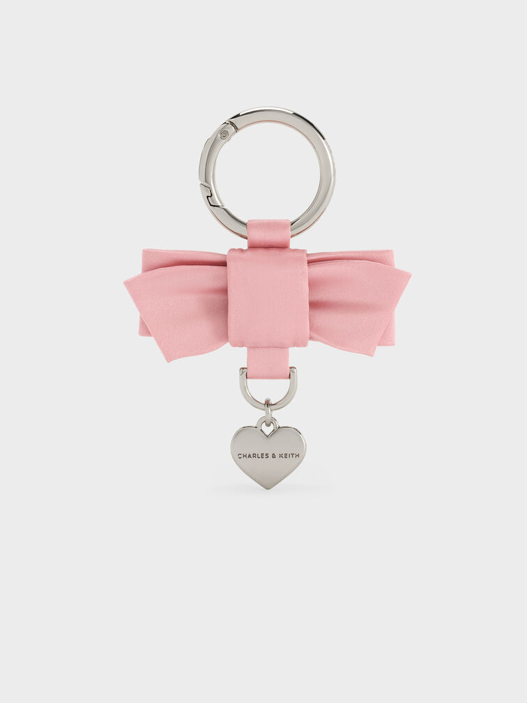Aravis Bow-Heart Charm, Pink, hi-res